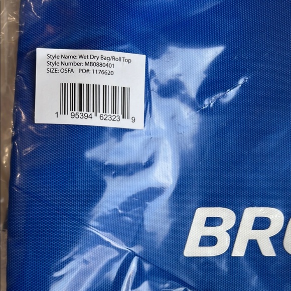 Brooks Blue Wet/Dry Shoe Bag with Roll Top - Picture 6 of 6